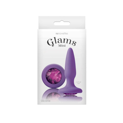 NS Toys - Glams Mini - díszített, szilikon análkúp (8,5cm) - lila
