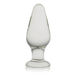 Lovetoy - Glass Romance Anal Plug - temperálható, üveg análkúp (áttetsző)