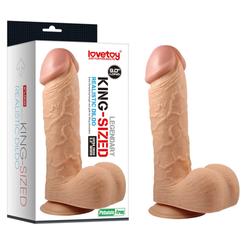 Lovetoy - 9" Legendary King Sized Realistic Dildo - rugalmas, rögzíthető, élethű dildó (23cm) - natúr