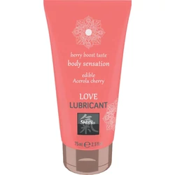 Shiatsu - Love Lubricant - ehető, ízesített vízbázisú síkosító (75ml) - acerola/cseresznye