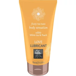 Shiatsu - Love Lubricant - ehető, ízesített vízbázisú síkosító (75ml) - fehér tea/barack