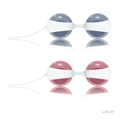 Lelo - Luna Beads - szilikon gésagolyó szett belső súlyokkal (pink/kék)