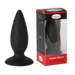 Malesation -  Medium Silicone Butt Plug - közepes méretű, szilikon análdugó (fekete)
