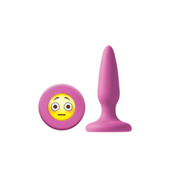 NS Toys - Moji's - #OMG - rögzíthető, szilikon análkúp díszített talppal (8,5cm) - pink