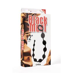 Chisa Novelties - Black Mont - 10 gyöngyös, szilikon análsor (fekete)