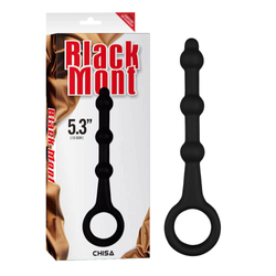 Chisa Novelties - Black Mont - 3 gyöngyös, szilikon análsor (fekete)