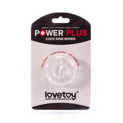 Lovetoy - Power Plus Cock Ring Series #8 - érdes péniszgyűrű (áttetsző)