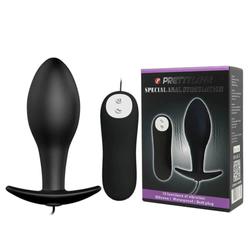 Pretty Love - Vibrating Anal Stimulation Plug 1 - 12 funkciós, távirányítású vibrációs análdugó (fekete)