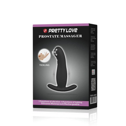 Pretty Love - Prostate Massager -  ívelt prosztata masszírozó 7 vibrációs és 3 masszírózó funkcióval (USB) - fekete