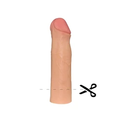 Lovetoy - Revolutionary Silicone Nature Extender #4 - élethű péniszköpeny (17,8cm) - natúr