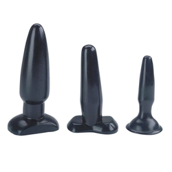 Nmc - Sexy Sweet Butt Plugs Set Of 3 Black