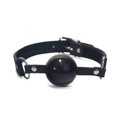 Devil Sticks - Silicone Ball Gag - állítható szilikon szájpecek (fekete)