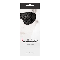 NS Toys - Sinful Blindfold - fényes szemtakaró (fekete)