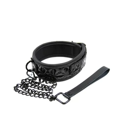 NS Novelties - Sinful - Collar - nyakörv pórázzal (fekete)