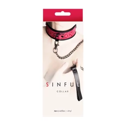 NS Novelties - Sinful - Collar - nyakörv pórázzal (pink)