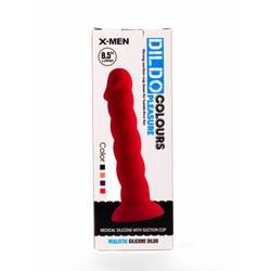 X-Men - Dildo Colours Pleasure 8,5&quot; - rögzíthető, élethű, herés dildó (21,6cm) - fekete