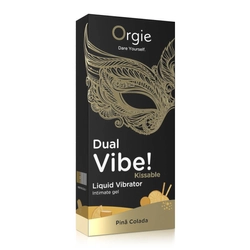 Orgie - Dual Vibe Pina Colada - prémimum folyékony vibrátor (15ml) 
