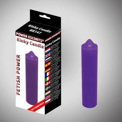 Power Escorts - Kinky Candle - alacsony hőmérsékletű csepegtető gyertya (20cm) - lila