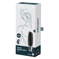 Satisfyer - Power Masturbator - prémium, websmart maszturbátor (USB) - fekete/ezüst