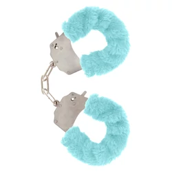 ToyJoy - Furry Fun Cuffs - fém bilincs halványkék plüss bevonattal 