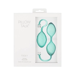 Pillow Talk - Frisky - Swarovski kristállyal díszített gésagolyó szett (2db/cs) - zöld