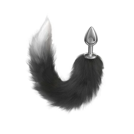 Lola Games - Diamon Collectoin Starlite - fém análdugó rókafarokkal (fekete)