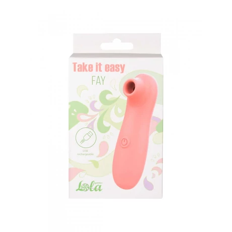 Lola Games - Take It Easy - Fay - 10 funkciós léghullámos csiklóizgató vibrátor (USB) - barack 