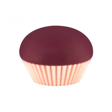 Lola Games - Vacuum-Wave Vibrating Cherry Cupcake - süti alakú csiklószívó vibrátor és masszírozó (USB) - cseresznye