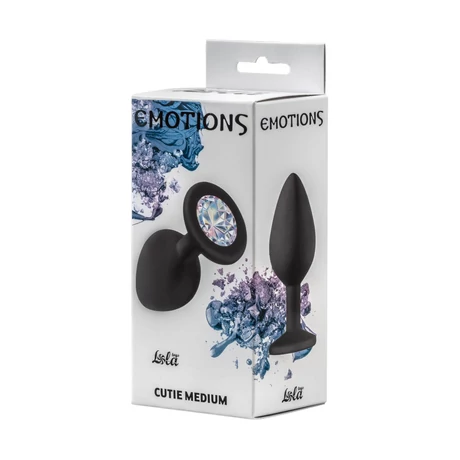 Lola Toys - Emotions - Cutie Medium - áttetsző kristályos análdugó (fekete)