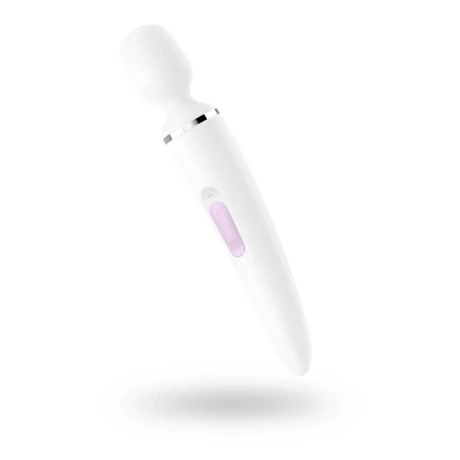 Satisfyer - Wand-er Woman - prémium, 10 finkciós masszírozó vibrátor (USB) - fehér