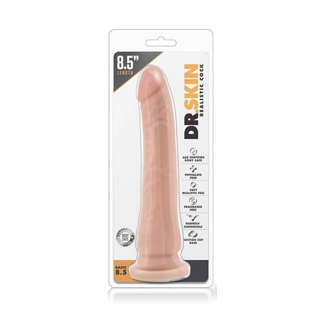 Blush - Mr. Skin Realistic Cock Basic 8.5&quot; - rögzíthető, élethű dildó (21,5cm) - natúr