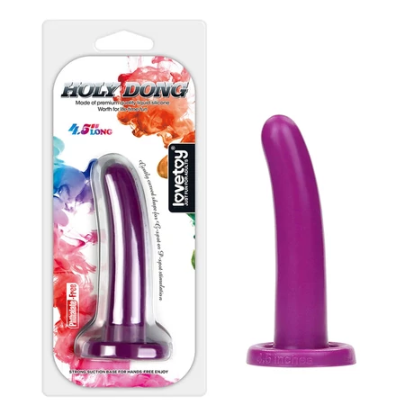 Lovetoy - 4,5&quot; Holy Dong - rögzíthető mini dildó (lila)