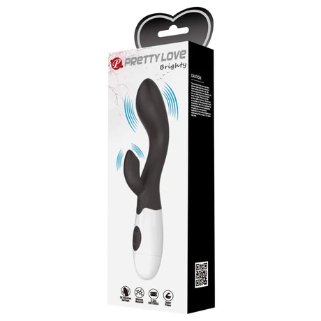 Pretty Love - Brighty - 30 funkciós csiklóizgató és G-pont vibrátor (20cm) - fekete