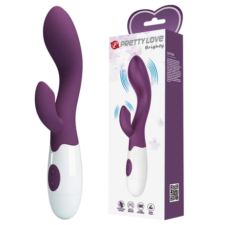Pretty Love - Brighty - 30 funkciós csiklóizgató és G-pont vibrátor (20cm) - sötét lila