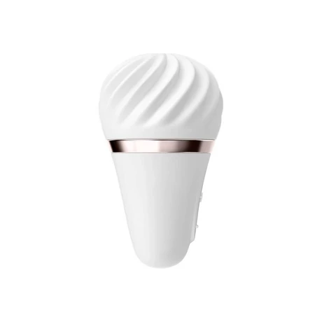 Satisfyer - Layons Sweet Sensation - prémium, 10 funkciós, rotációs, tölcséres fagyi alakú csiklóizgató és masszírozó (USB) - fehér