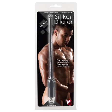 You2Toys - Silicone Dilator Extra Long - extra hosszú, 7 funkciós, vibrációs  hugycső tágító (27 cm) - fekete