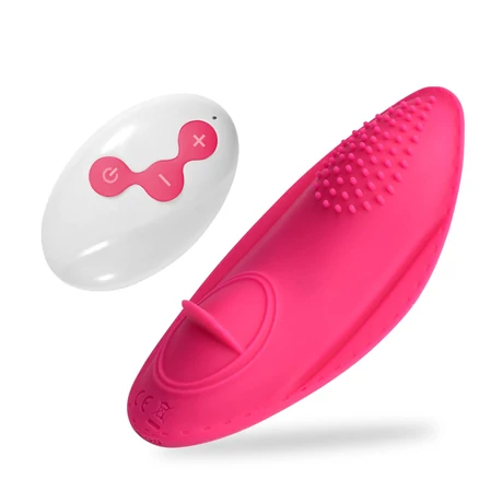 B - Series Lyla - Strap on Vibrator 01 - 10 funkciós, wireless csiklóizgató bugyivibrátor (USB) - piros