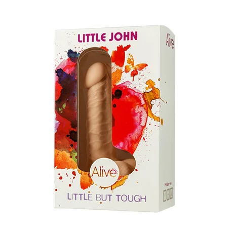 Alive - Little John - élethű, rögzíthető, herés dildó (natúr)