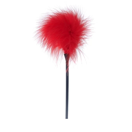 Boss Series Fetish - Feather Tickler - madártollas csiklandozó (piros)
