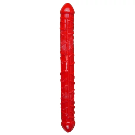Boss Series - Flexibel Double Dong - kétoldali, élethű dildó (piros)