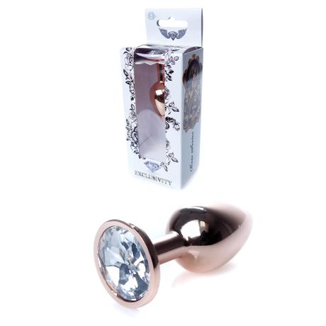 Boss Series - Jewellery - áttetsző kristályos análdugó (piros/arany)