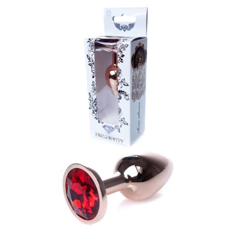 Boss Series - Jewellery - piros kristályos análdugó (piros/arany)