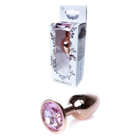 Boss Series - Jewellery - rózsa kristályos análdugó (piros/arany)