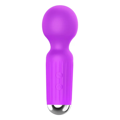 Boss Series - Mini Massager - 20 funkciós szilikon mini masszírozó vibrátor (USB) - lila