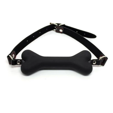 Toyz4Lovers - Easy Dog Gag (Nero) - csont alakú szájpecek (fekete)