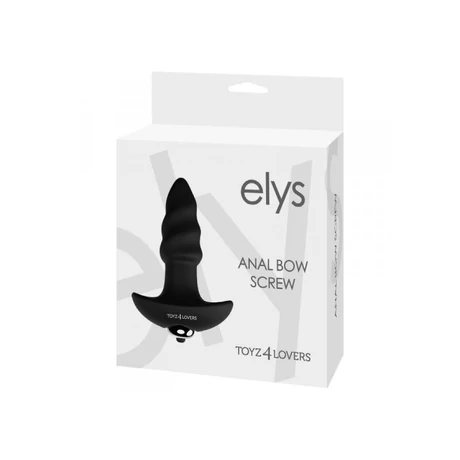 Toyz4Lovers - Elys - Anal Bow Screw - élethű, csavart anál vibrátor (fekete)