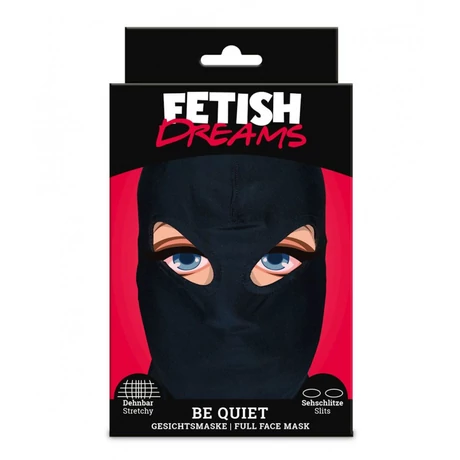 Fetish Dreams - Be Quiet - maszk nyitott szemnyílással (fekete)