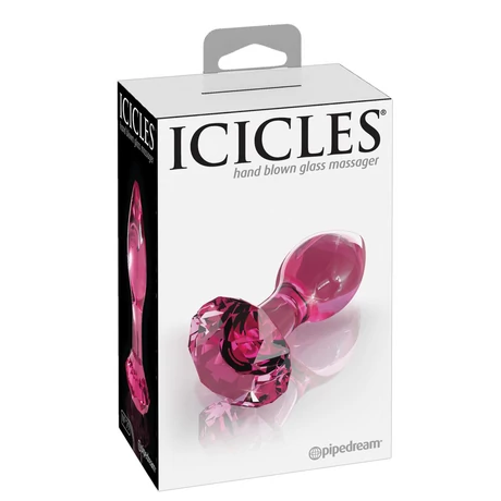 Pipedream - Icicles No 79 - exkluzív, temperálható, üveg anális izgató (pink)