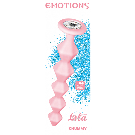 Lola - Emotions - Chummy - áttetsző kristályos, 5 szemes análsor (pink)