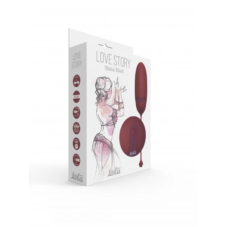 Lola - Love Story - Mata Hari - 10 funkciós, wireless vibrotojás (USB) - vörös